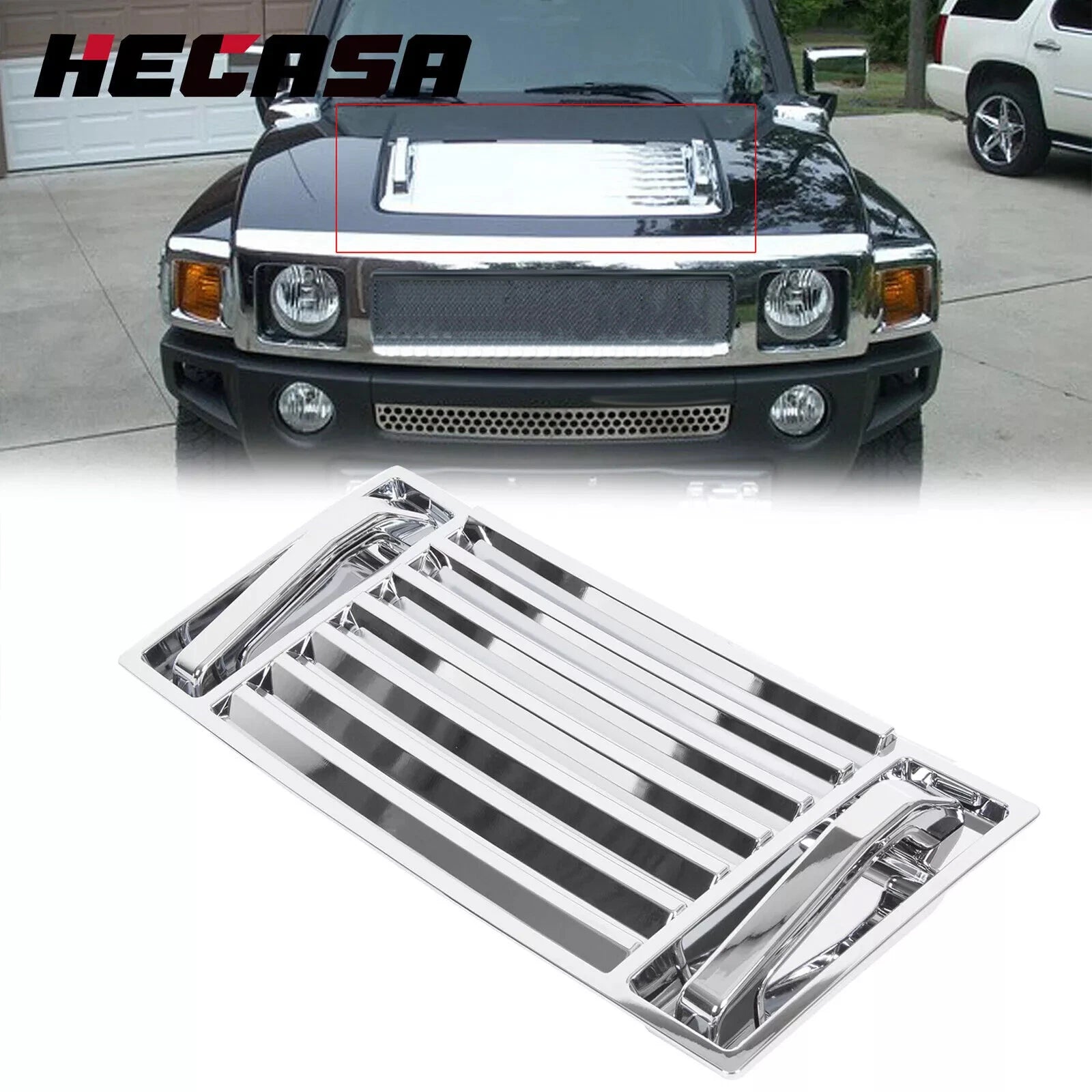 Chrome Hood Deck Vent Cover for Hummer H2 (2003–2009)