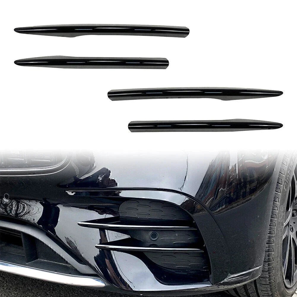 4x Fog Light Cover Trim for Mercedes Benz E-Class W213 (2021+) Black