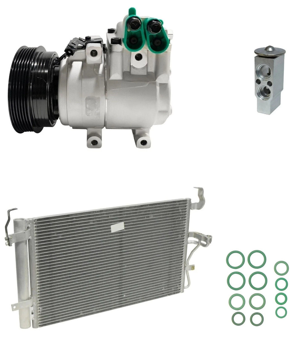 A/C Compressor Kit With Condenser for Hyundai Tiburon 2.7L (2003–2008)