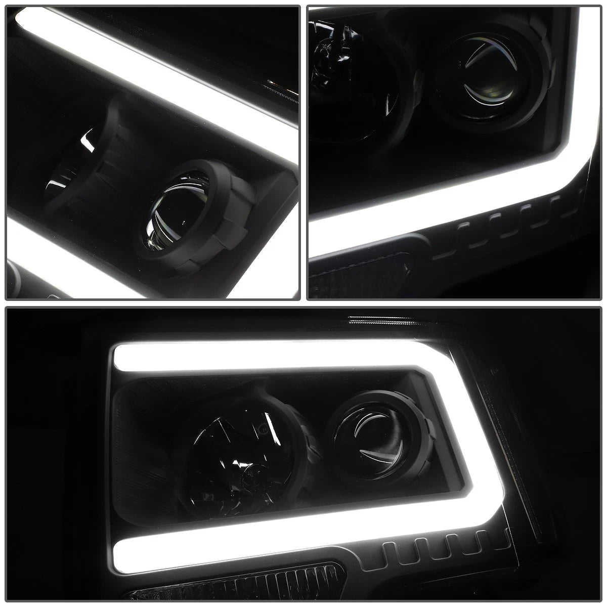 LED DRL Tube Projector Headlights for Ford F150 (2009–2014)