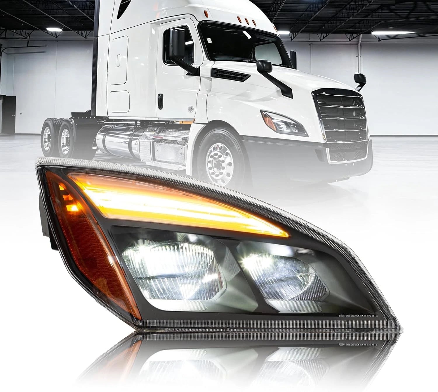LED Headlight for Freightliner Cascadia (2018–2022) Passenger Right Side