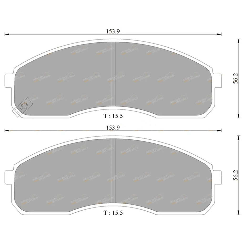 Tora Front Disc Brake Pad Set for Kia Carnival (2002-2007)
