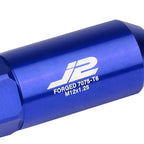 20Pc J2 7075 Forged Aluminum M12x1.25 Spiked Cap Lug Nut Set w/Adapter Blue