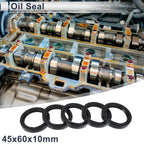 Set of 5 Oil Seal Ring 45x60x10mm NBR Rubber for Rotary Shaft