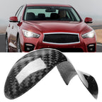 Black Carbon Fiber Car Shift Knob Cover for Infiniti Q50