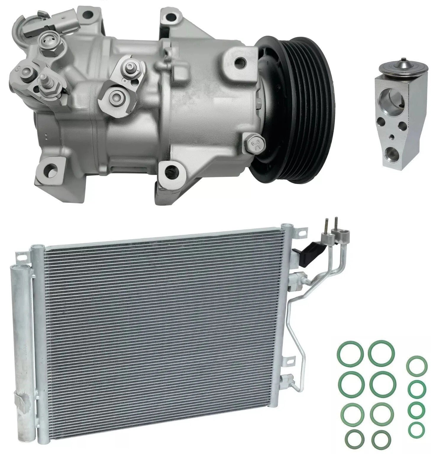 AC Compressor Kit with Condenser for Hyundai Sonata 2.0L (2015–2018)
