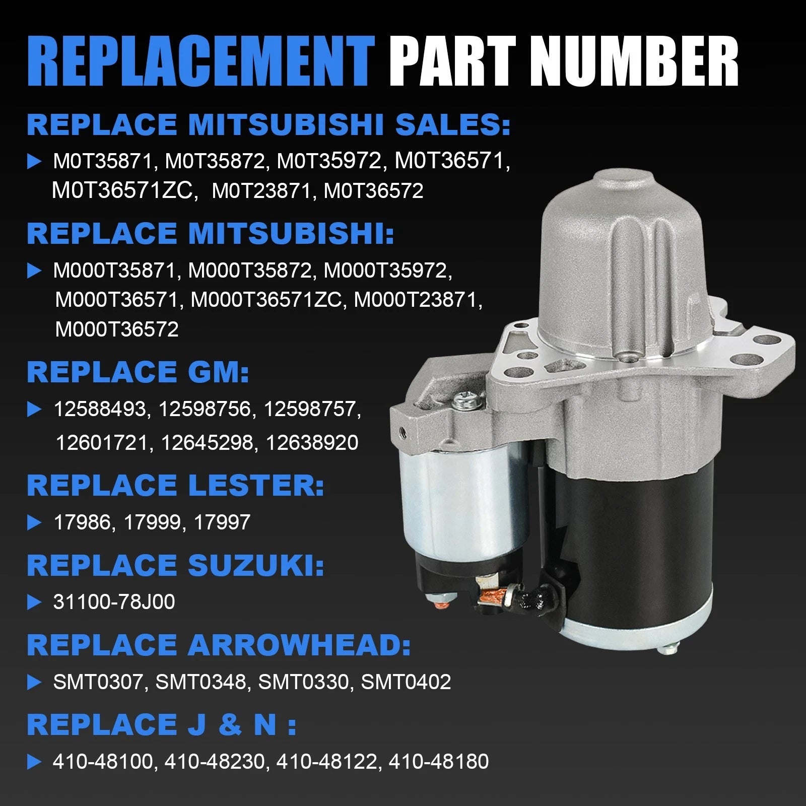 Starter for Mitsubishi