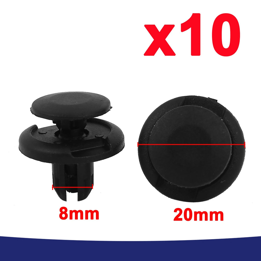 Set of 10 Grille Wheel Arch Lining Splashguard Bumper Trim Clips for Honda