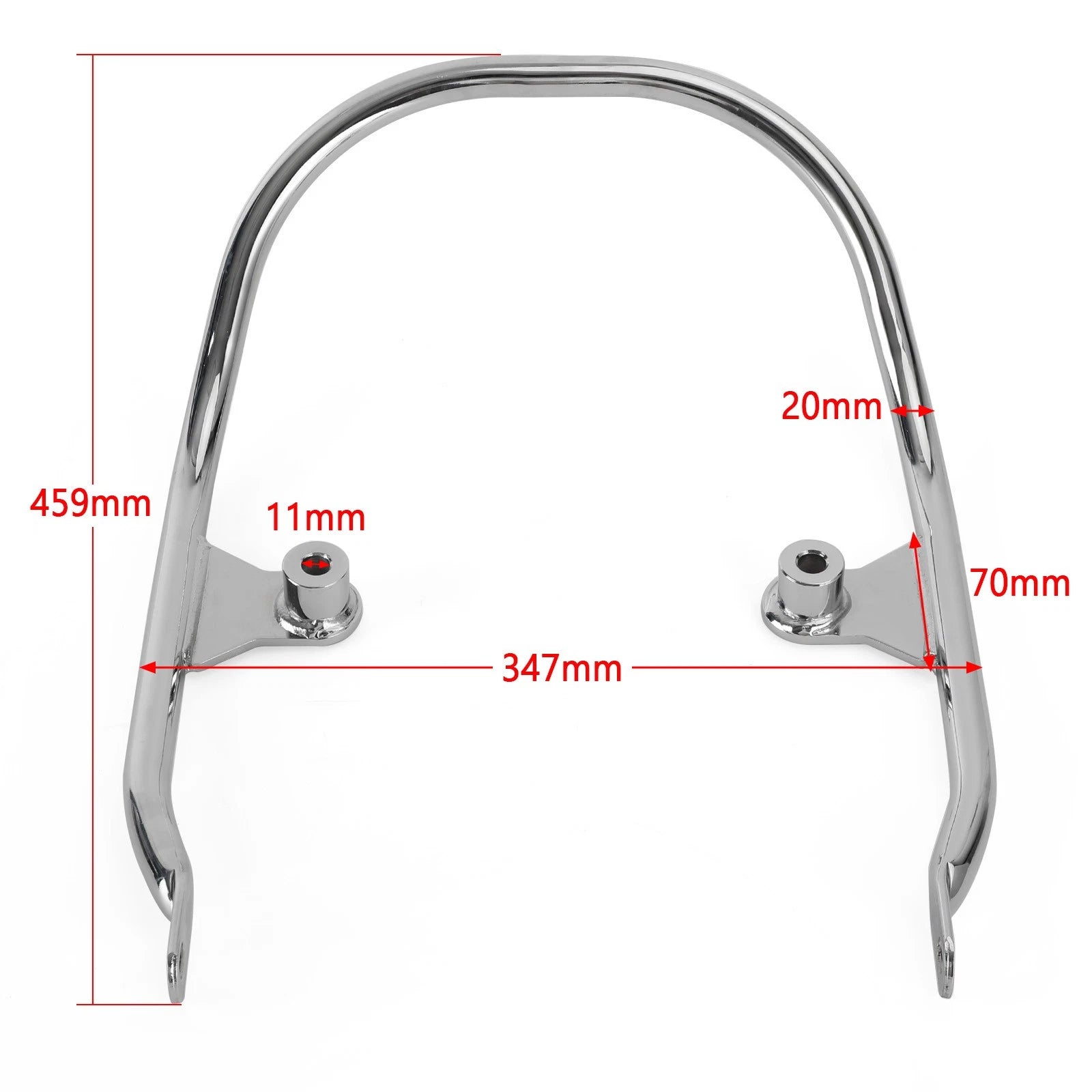 Chrome Passenger Handle Grab Bar for Kawasaki Z650RS (2021–2023)