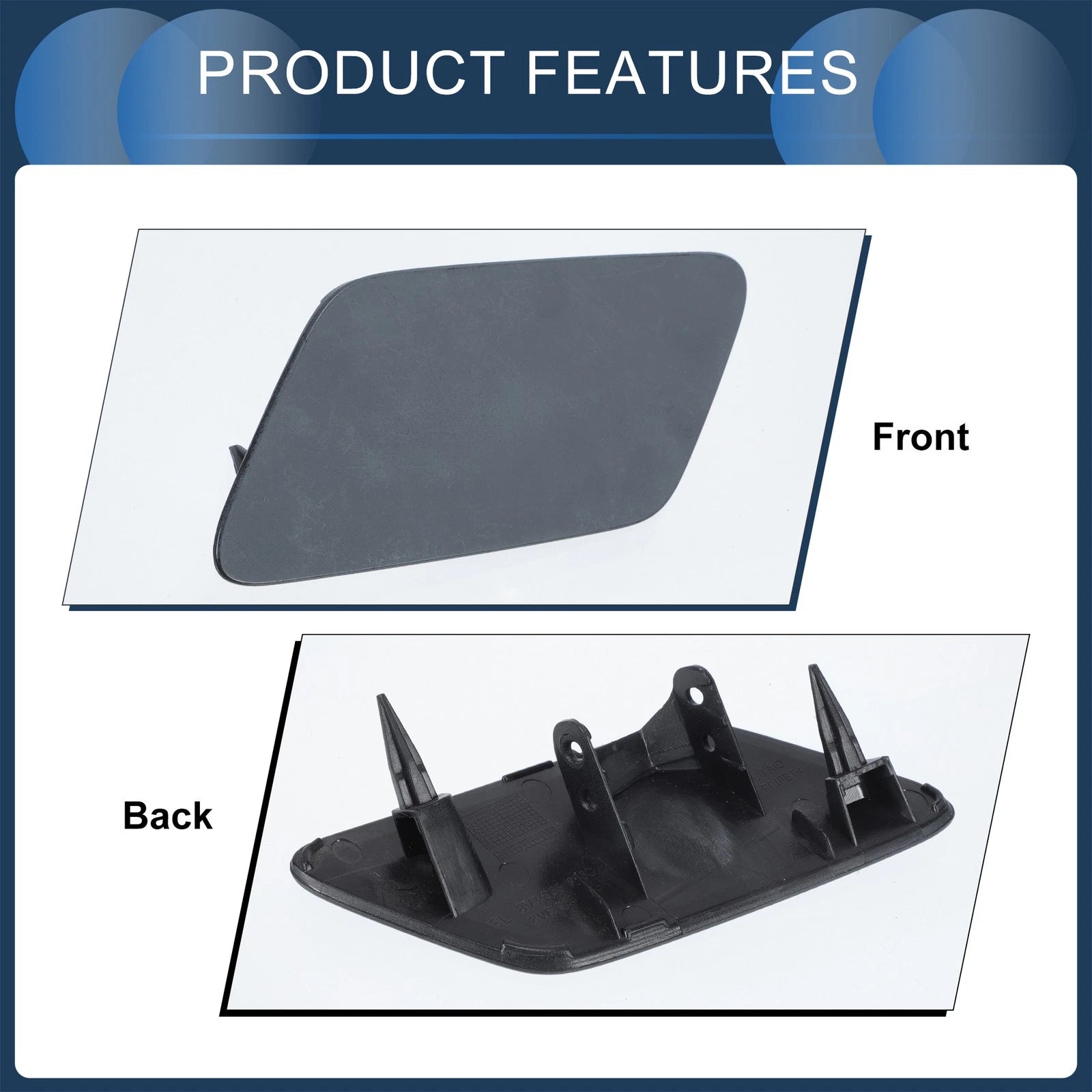 Front Left Washer Nozzle Cover Cap for Audi A3 8V (2013–2016) 1 Pcs