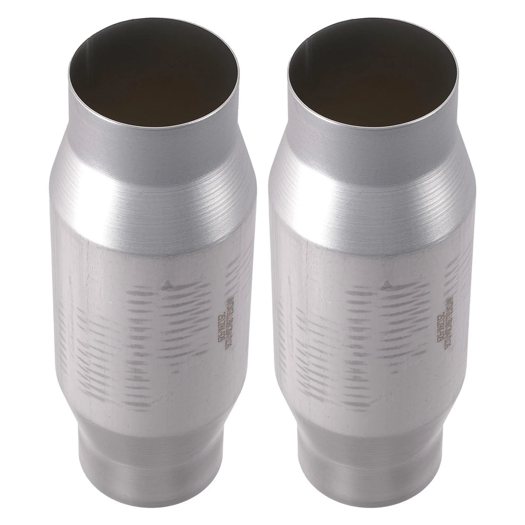 Pair 3 Inch Universal Catalytic Converter for (W/O2 Sensor Port)