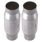 Pair 3 Inch Universal Catalytic Converter for (W/O2 Sensor Port)
