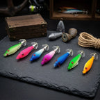 7pcs Squid Jig Bait with Storage Box for Easy Organization