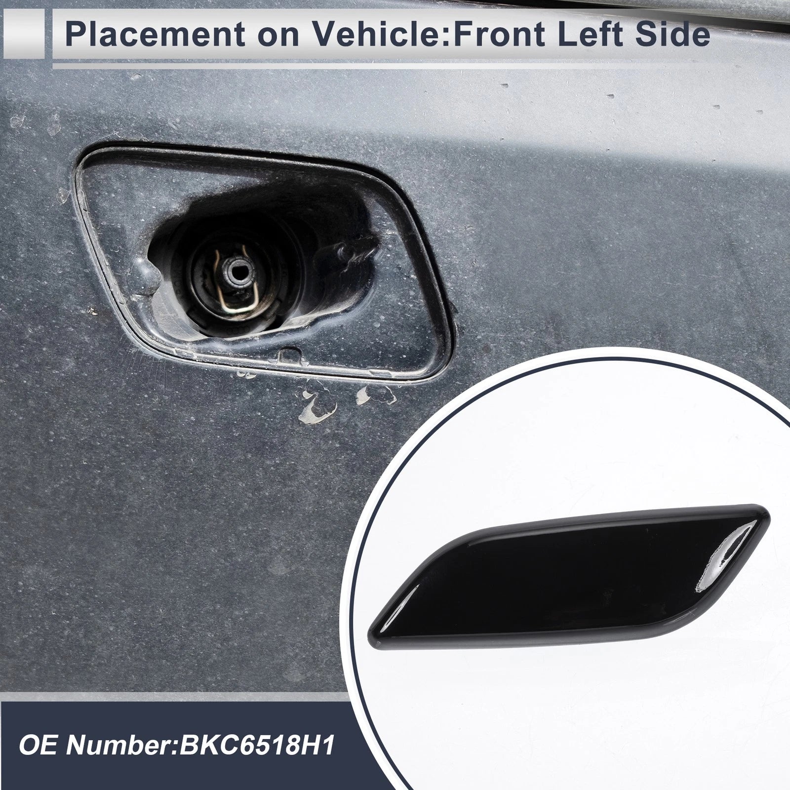 Front Left Headlight Washer Nozzle Cover Cap for Mazda 3 (2004–2009)