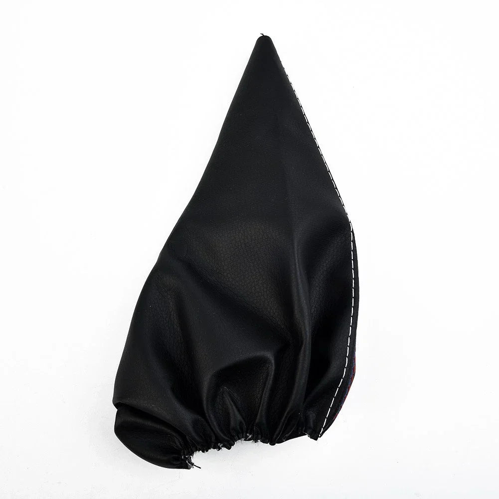 Set Gear Shift Knob and Handbrake Gaiter Black PU Leather for 3 Series E36