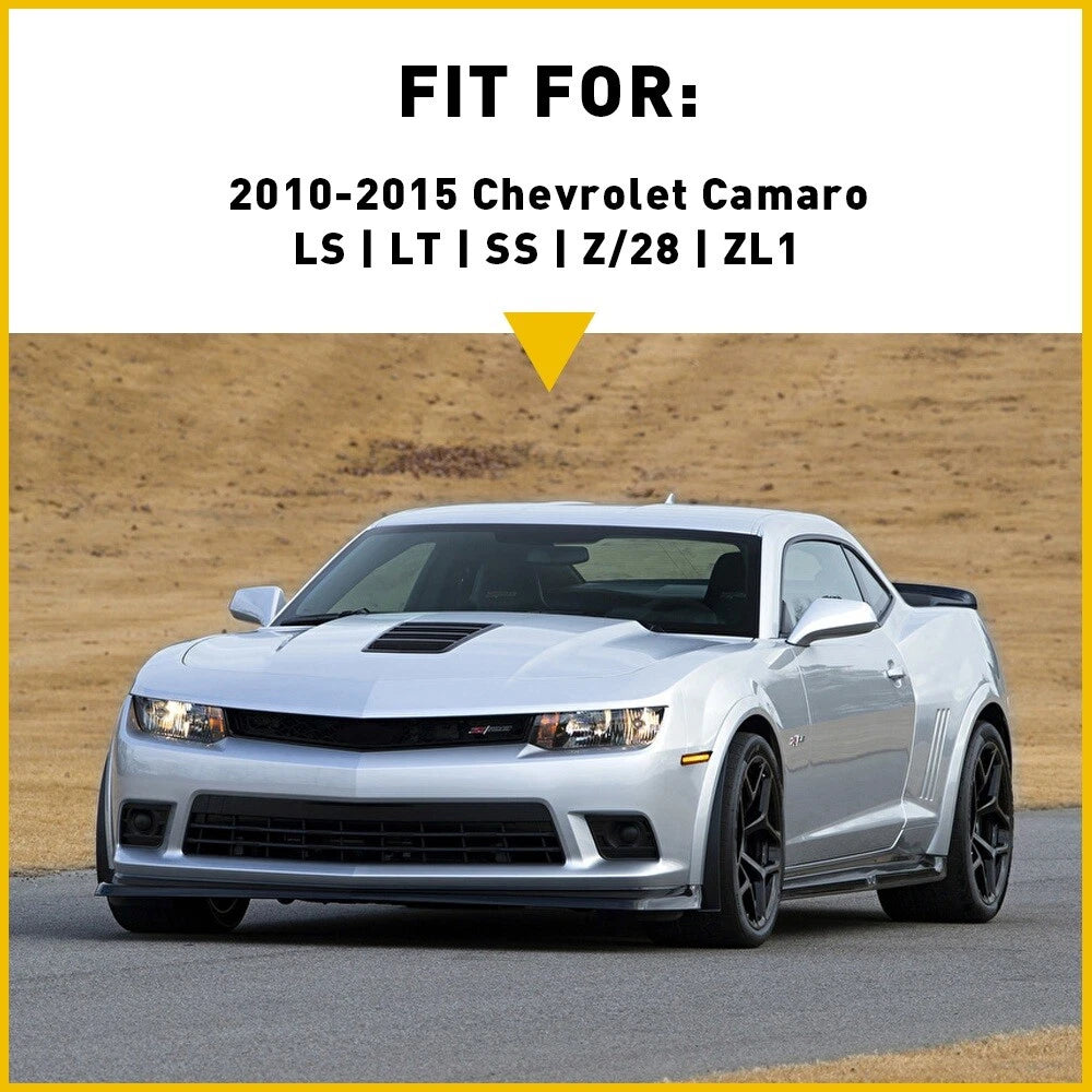 2X Smoked Lens Amber Front Side Marker Lights for Chevy Camaro (2010–2015)
