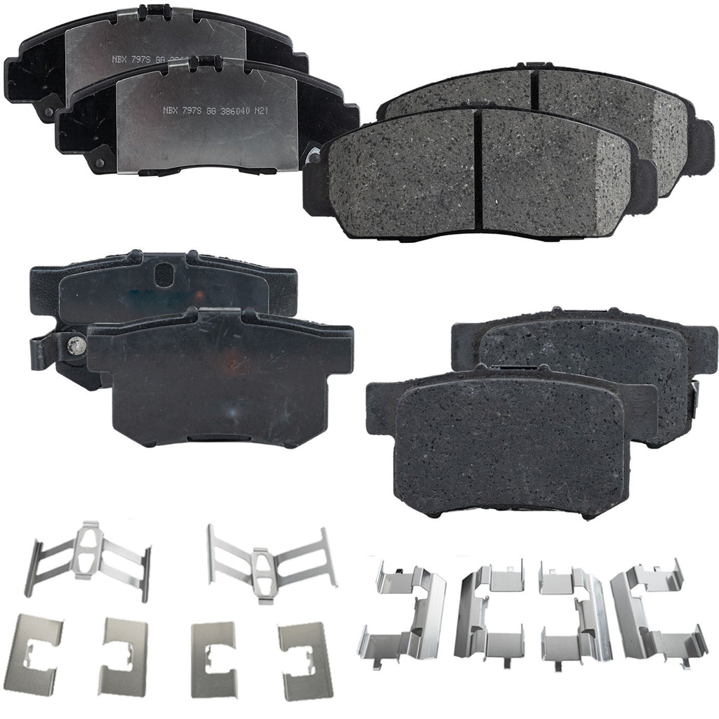 Set of 4 Ceramic Brake Pads for Acura TL (1999–2008)