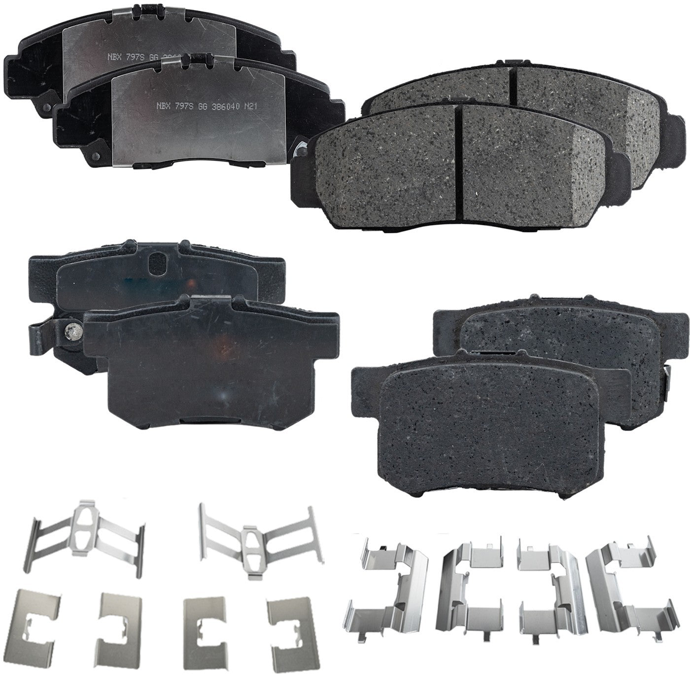 Set of 4 Ceramic Brake Pads for Acura TL (1999–2008)