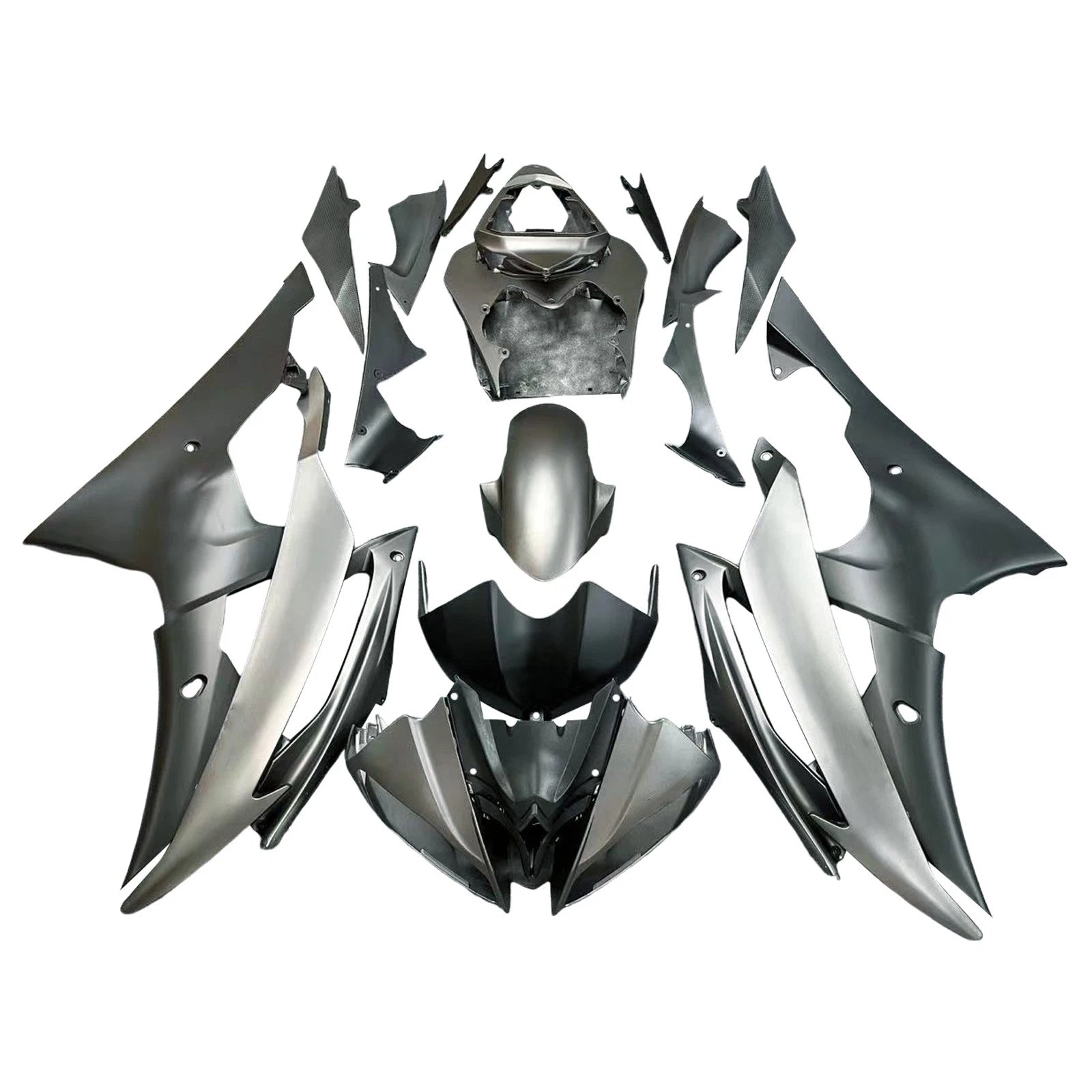 Fairing Injection Plastic Body Kit for Yamaha YZF-R6 (2008–2016) Grey Black