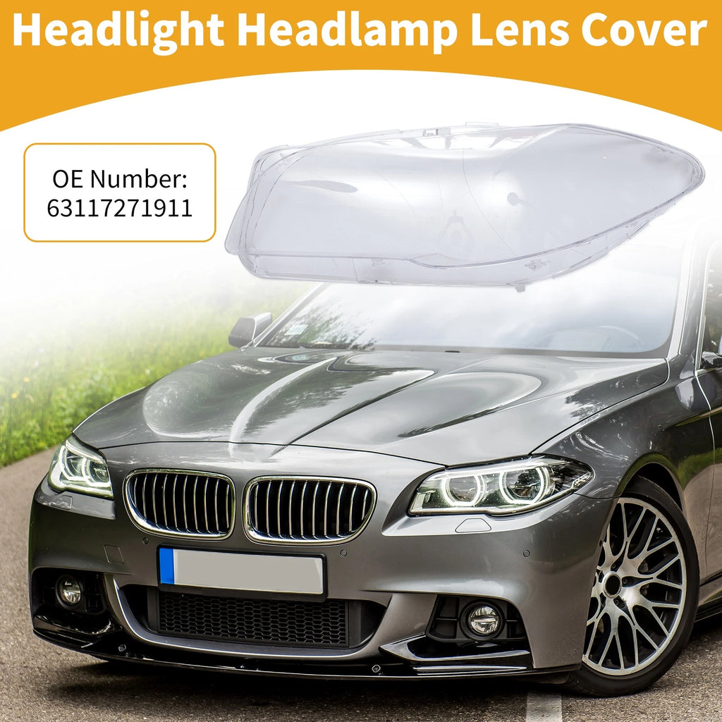 1 Pc Headlight Lens Cover for BMW 528i (2011) No. 63117271911 Clear