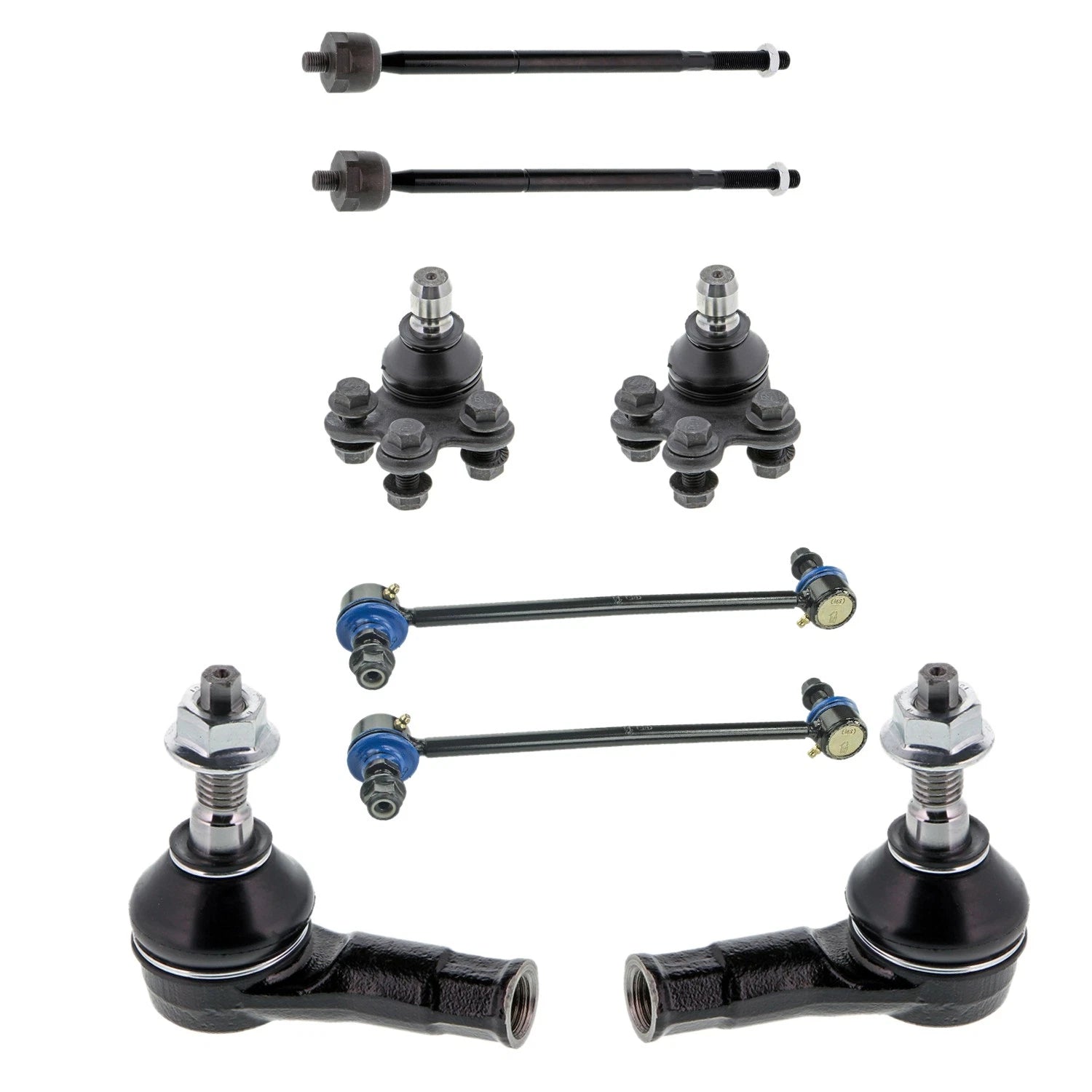 Set of 2 Mevotech Supreme Front Inner Outer Tie Rod Ends for Chevrolet Sonic (2012–2020)