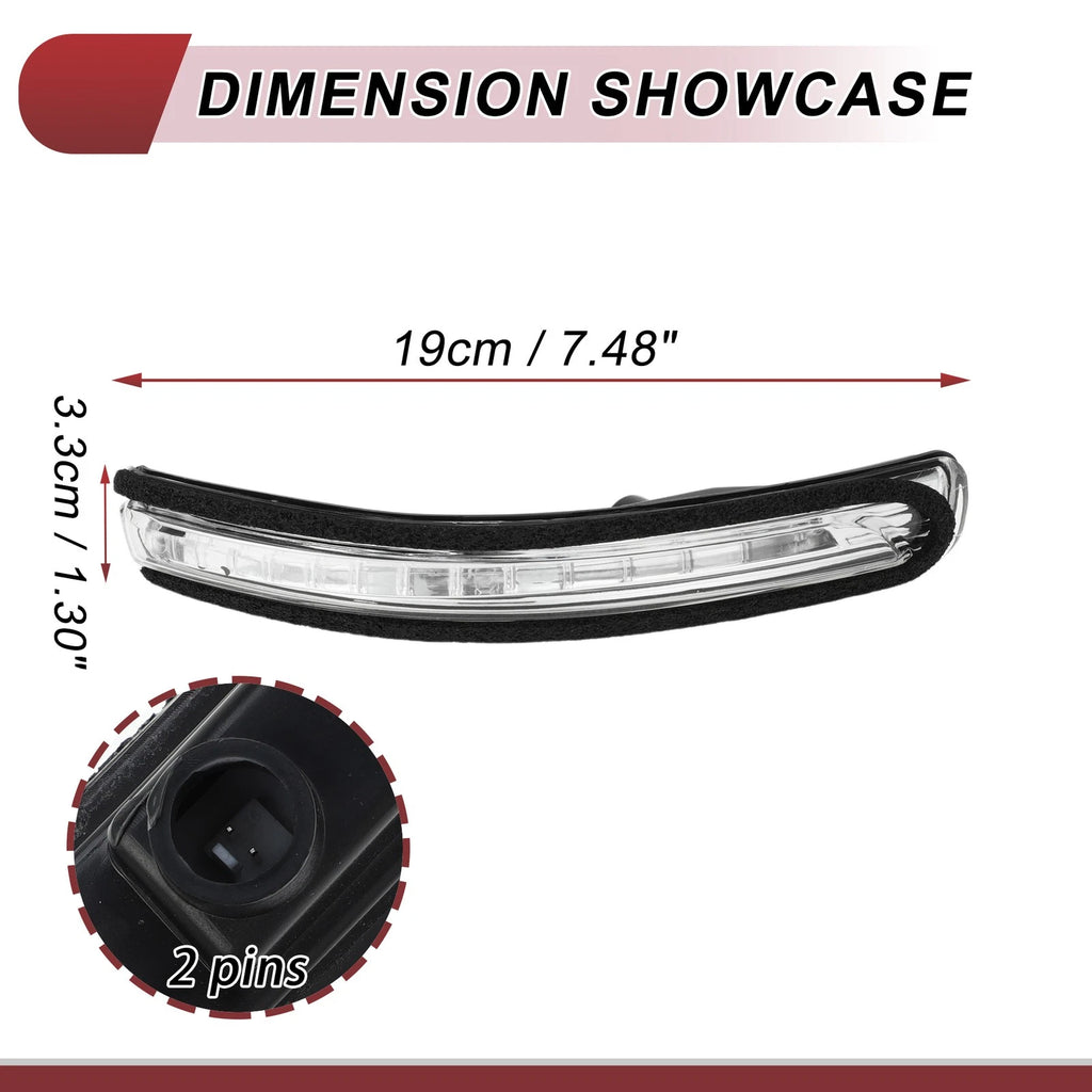 Mirror Turn Signal Light for KIA Rio Pride (2012–2016) No. 876241W000 Right Black Clear