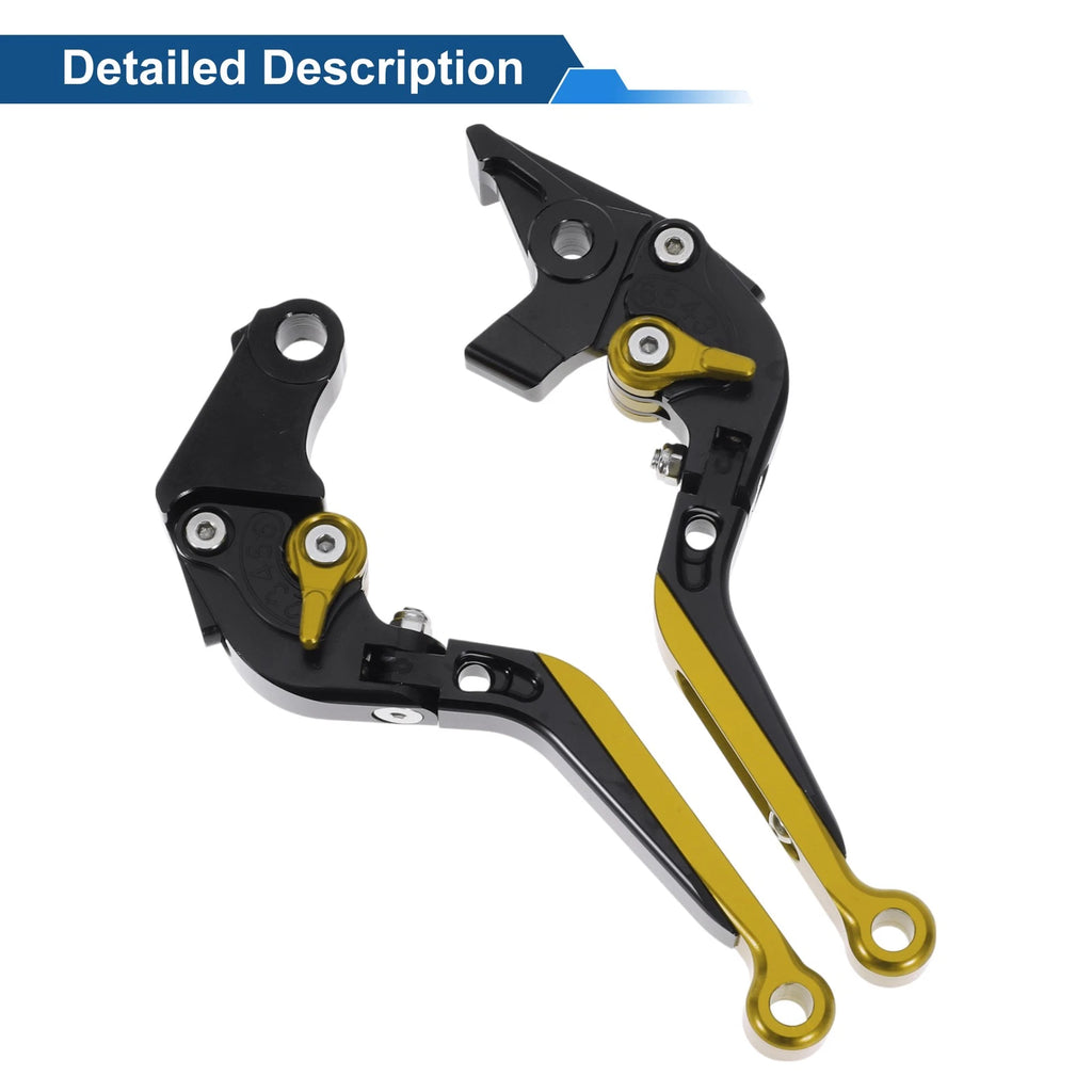 Adjustable Brake Clutch Lever for Honda X11 (2000–2001) Black Gold Tone