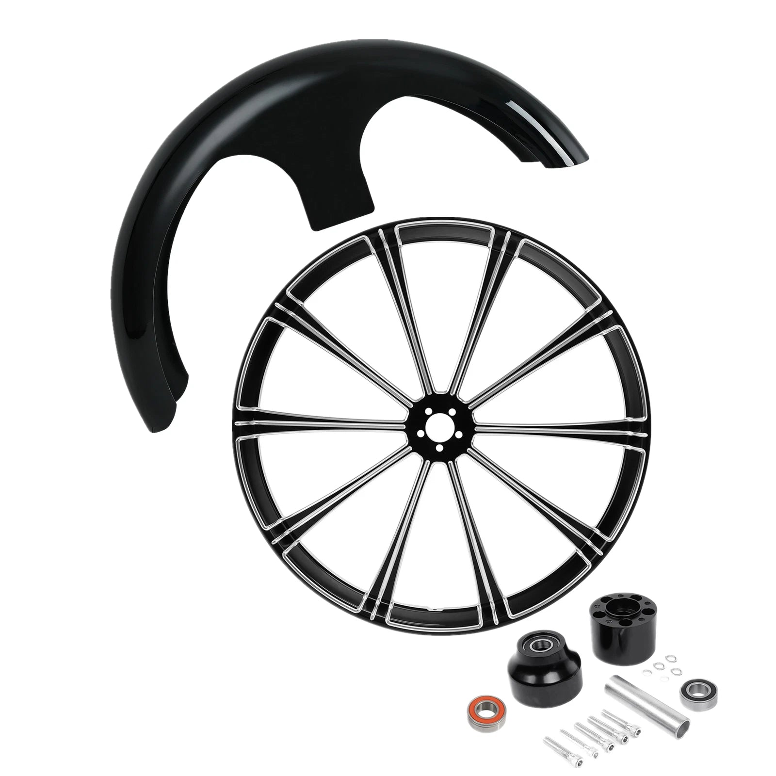 30" Front Wheel Rim Hub Fender for Harley Touring ABS (2008–2025)