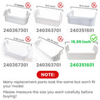 2X Lower Refrigerator Side Door Shelf for Frigidaire (240323001)