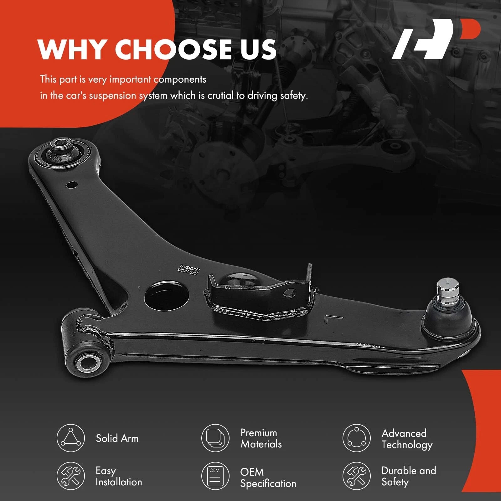 Front Left Lower Control Arm with Ball Joint for Mitsubishi Outlander