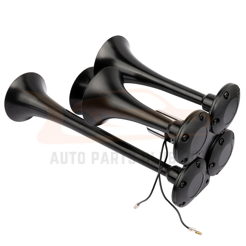Set of 4 Trumpet Train Air Horn Kit for Ford Chevy Ram Toyota