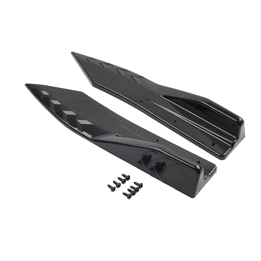 Blk Universal Rear Bumper Strip Lip Spoiler Diffuser Protector for Car
