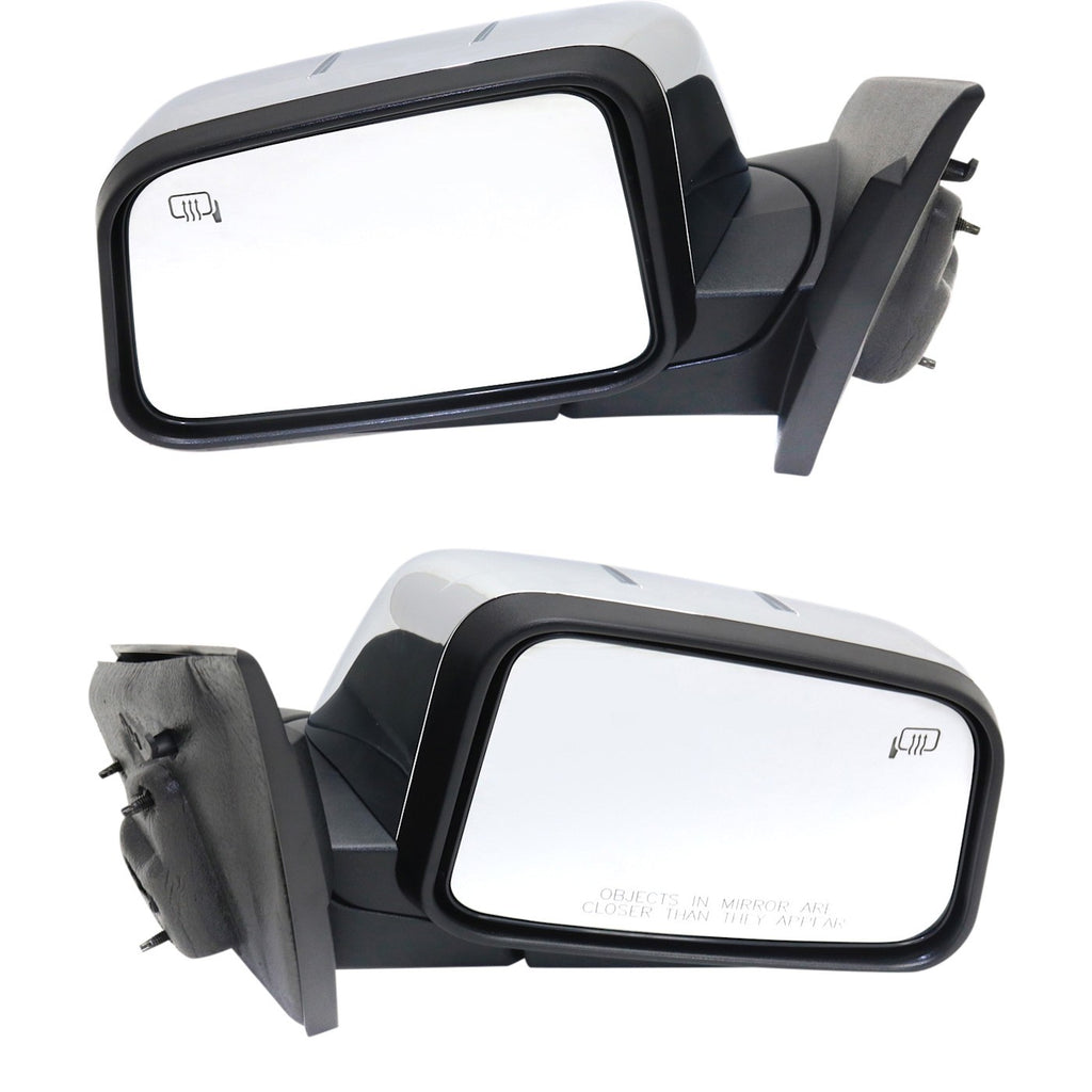 Power Mirror Pair for Lincoln MKX (2007) Heated with Memory Puddle Light Chrome