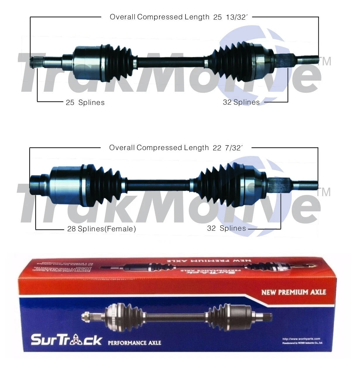 2X Front CV Axle Shafts for Dodge Avenger (2008–2014)