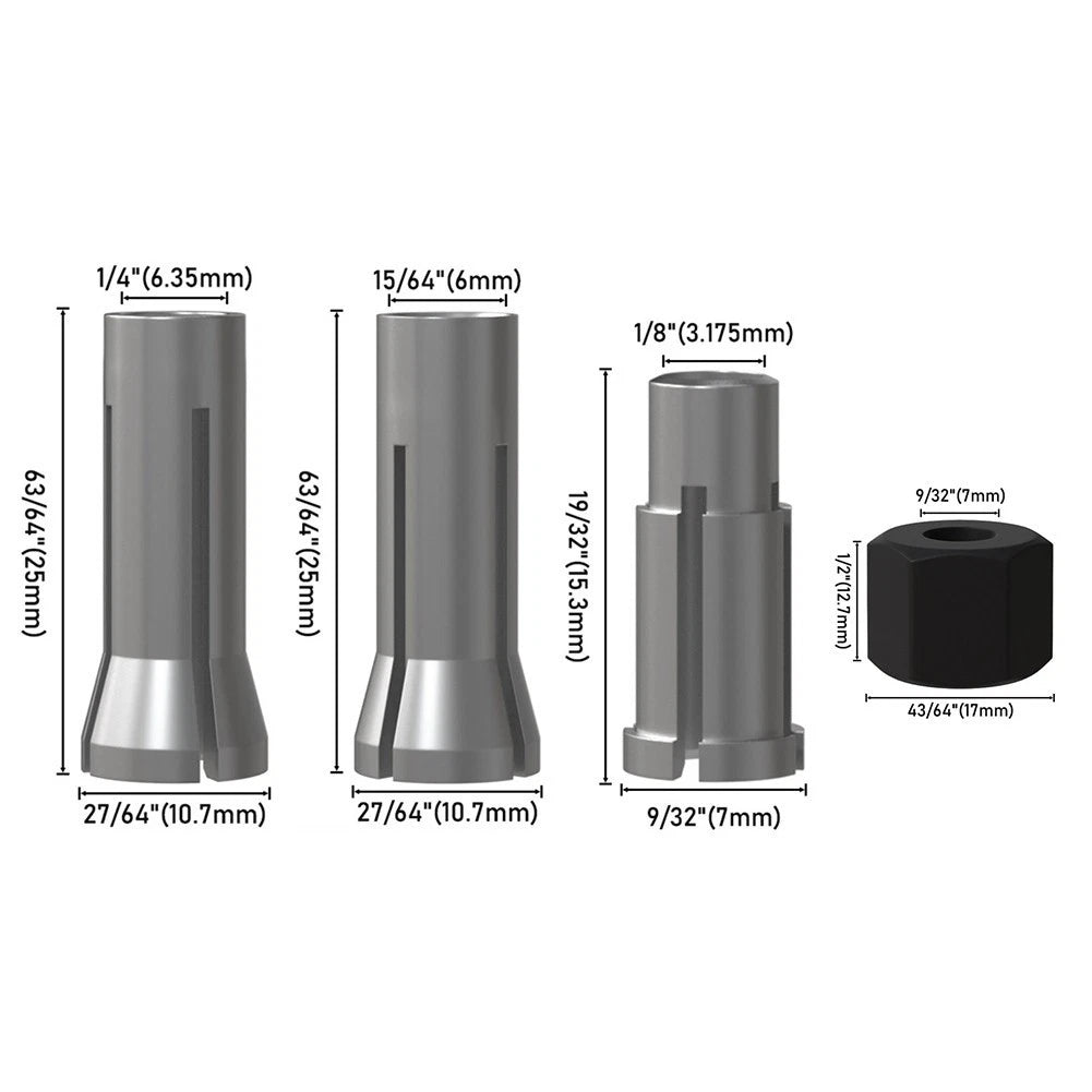 Electric Router Nut Chuck for M14 6mm (14" to 18") Engraving Machine