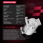 AC Compressor with 6-Groove Pulley for Dodge Grand Caravan (2008–2010) 68341