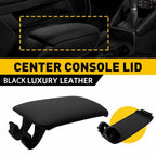 Leather Armrest Center Console Lid for Audi A3 8P (2003–2012) Black