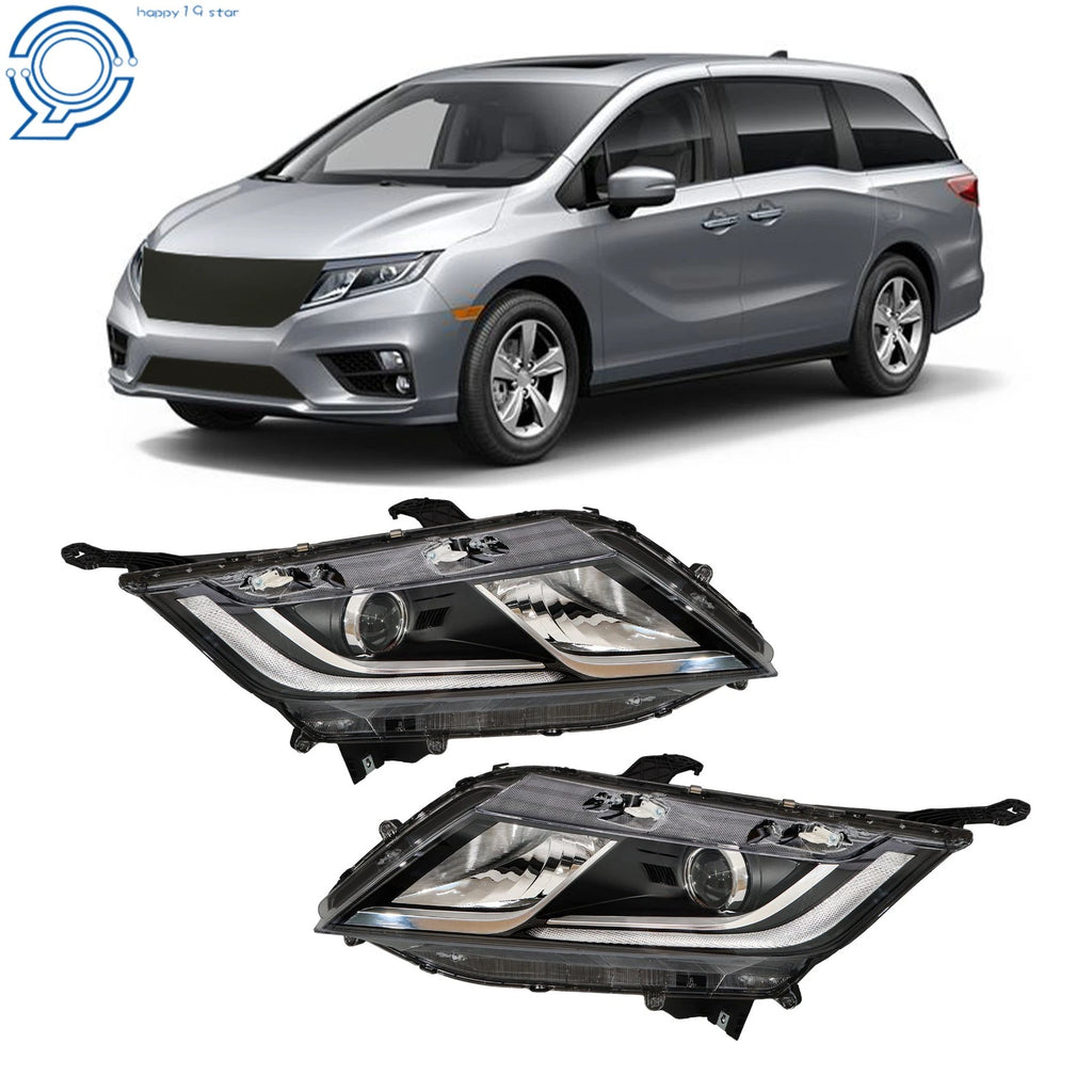 Set of 2 Halogen Headlights for Honda Odyssey (2018–2020)