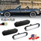 Set of 4 Smoke LED Side Marker Lights for Mazda MX-5 Miata (1990–2005)