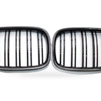 Glossy Black Double Line Front Grille for BMW 7 Series