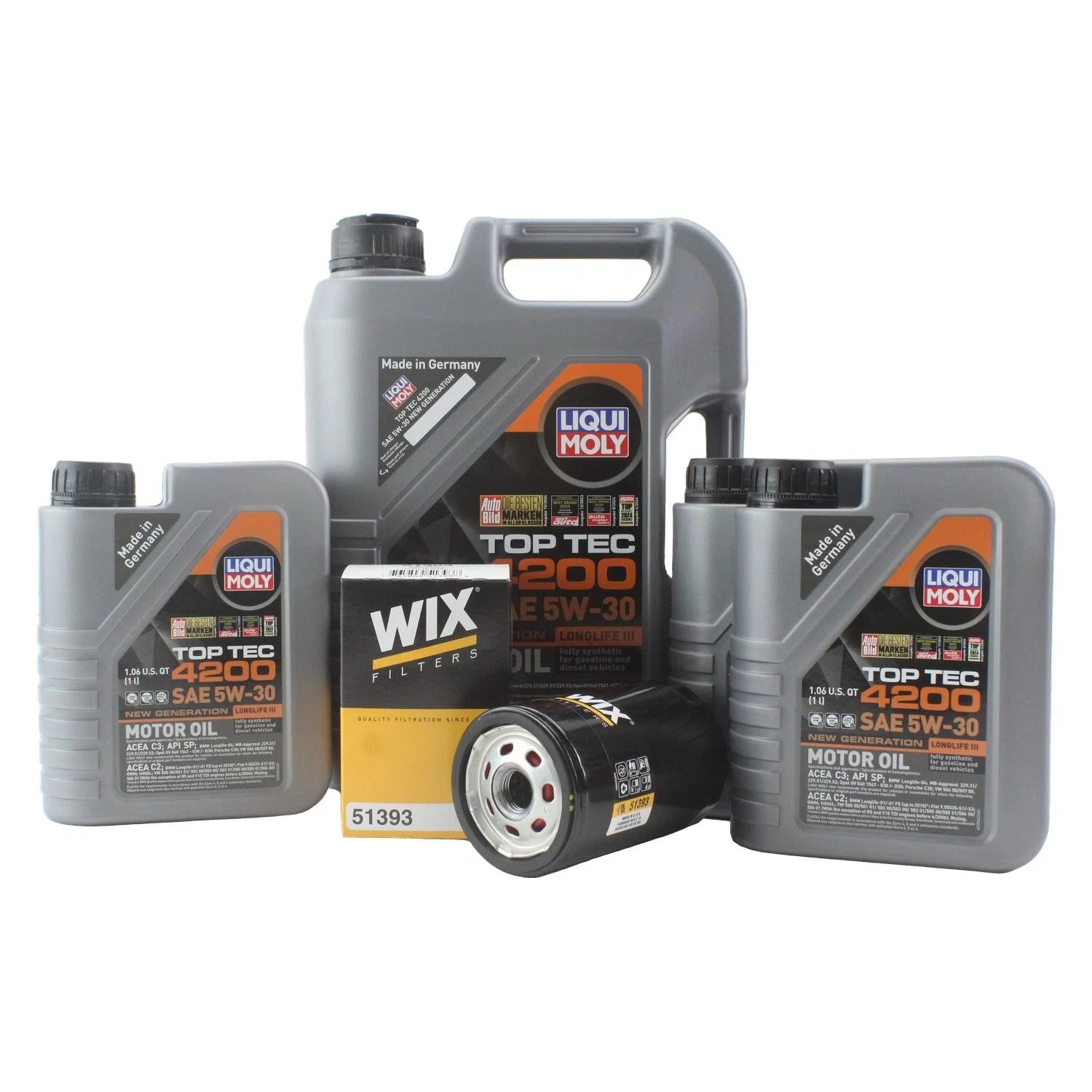 8L Liqui Moly Top Tec 4200 5W-30 Engine Oil Change Kit for Audi RS6 (2003–2010)