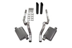 2.5" Dual Exhaust Kit for Ford Mustang (1986–2004) - 2 Chamber, Rear Exit, Black Tip