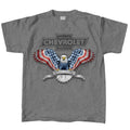 American Flag Eagle Gray T-Shirt for Chevrolet Bowtie (Unisex)