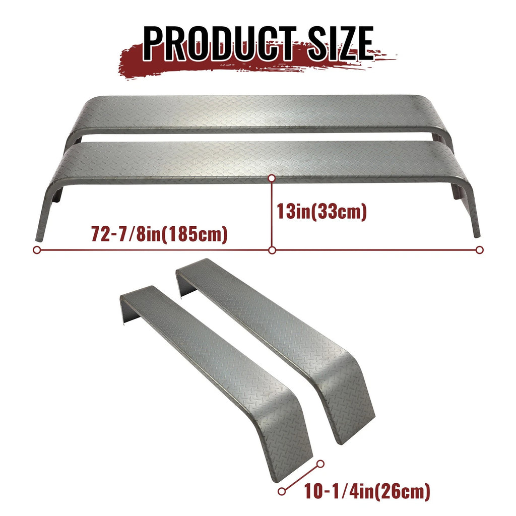 Set of 2 Tandem Axle Trailer Fenders for 13"-15" Tires (Fits Various Models)