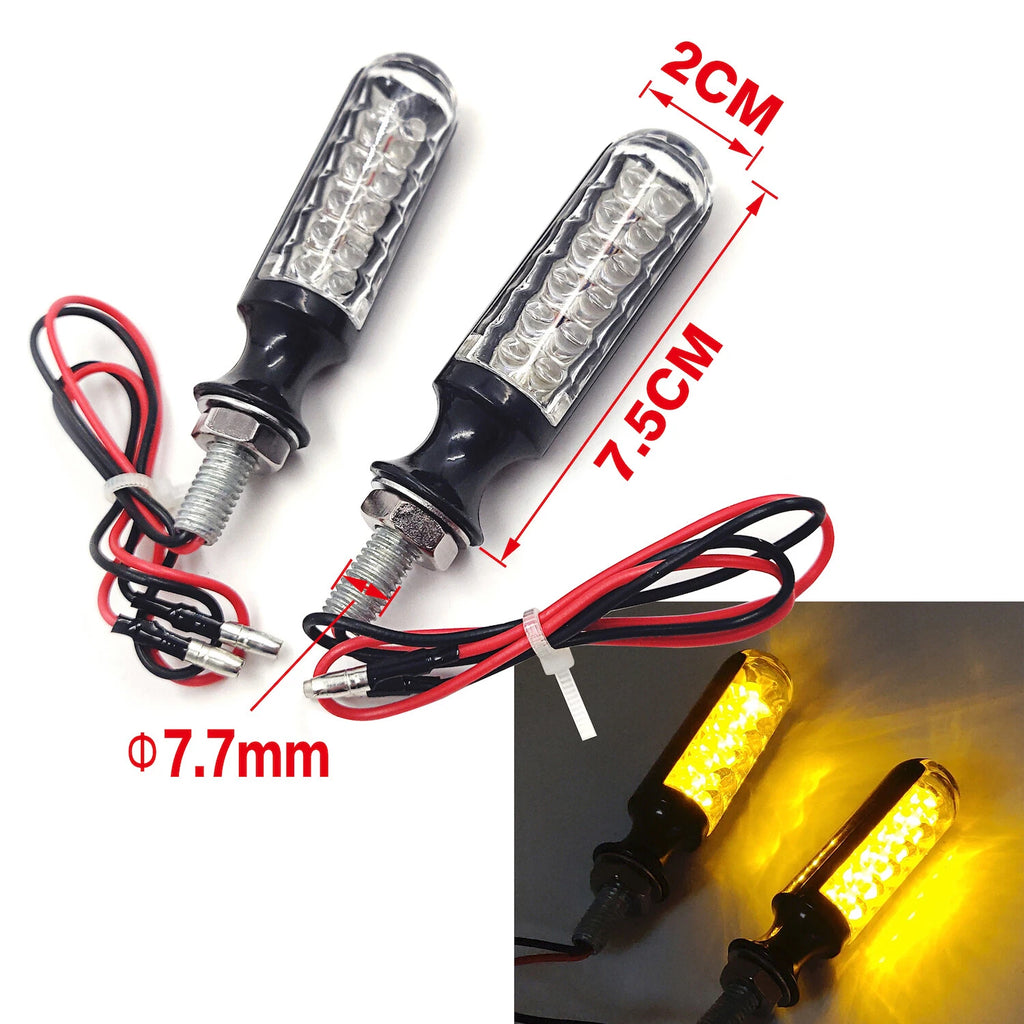 10mm Black Turn Signal Blinkers for Yamaha Kawasaki Shadow V Star VTX