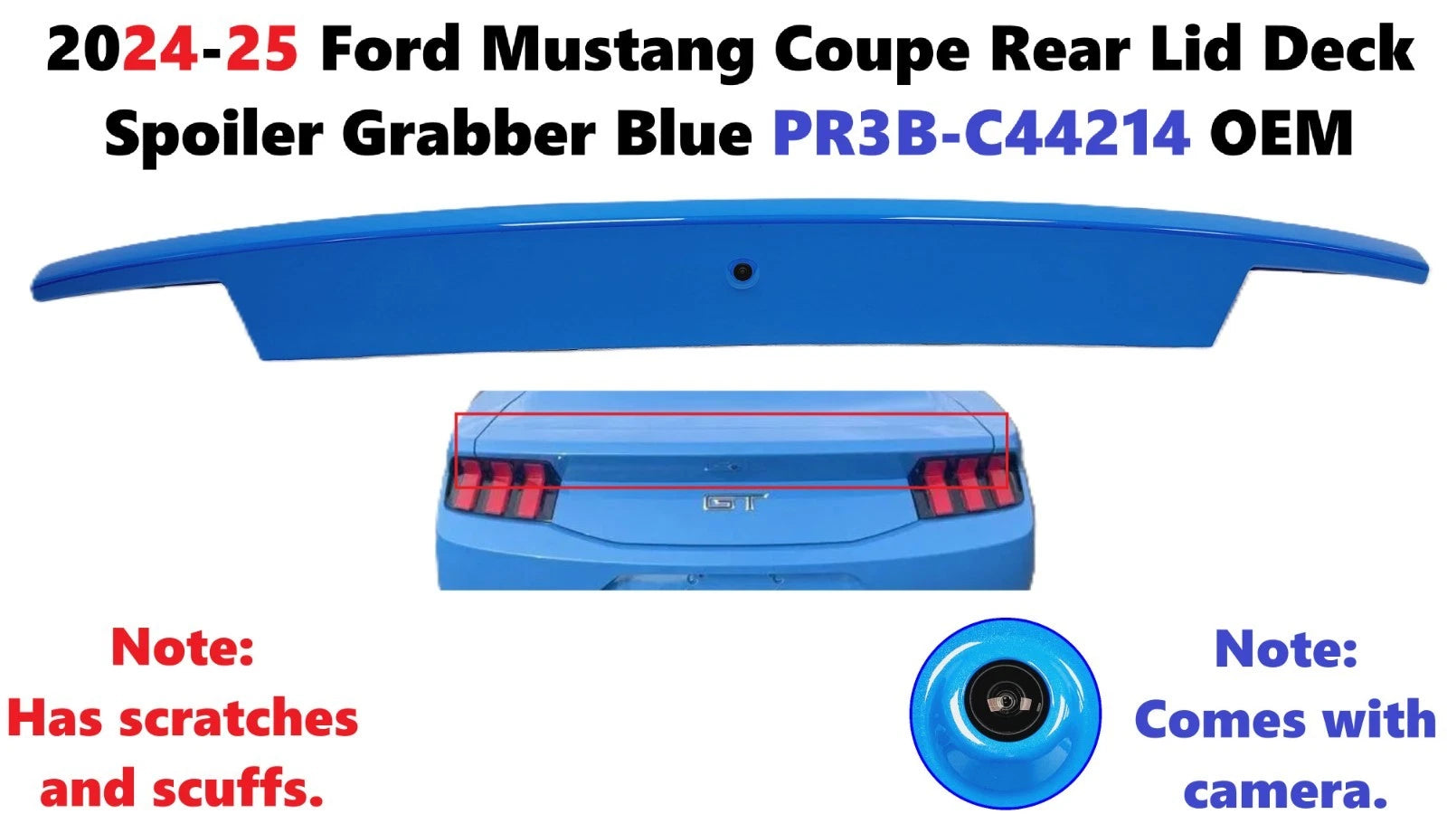 Rear Lid Deck Spoiler for Ford Mustang Coupe (2024–2025) PR3B-C44214