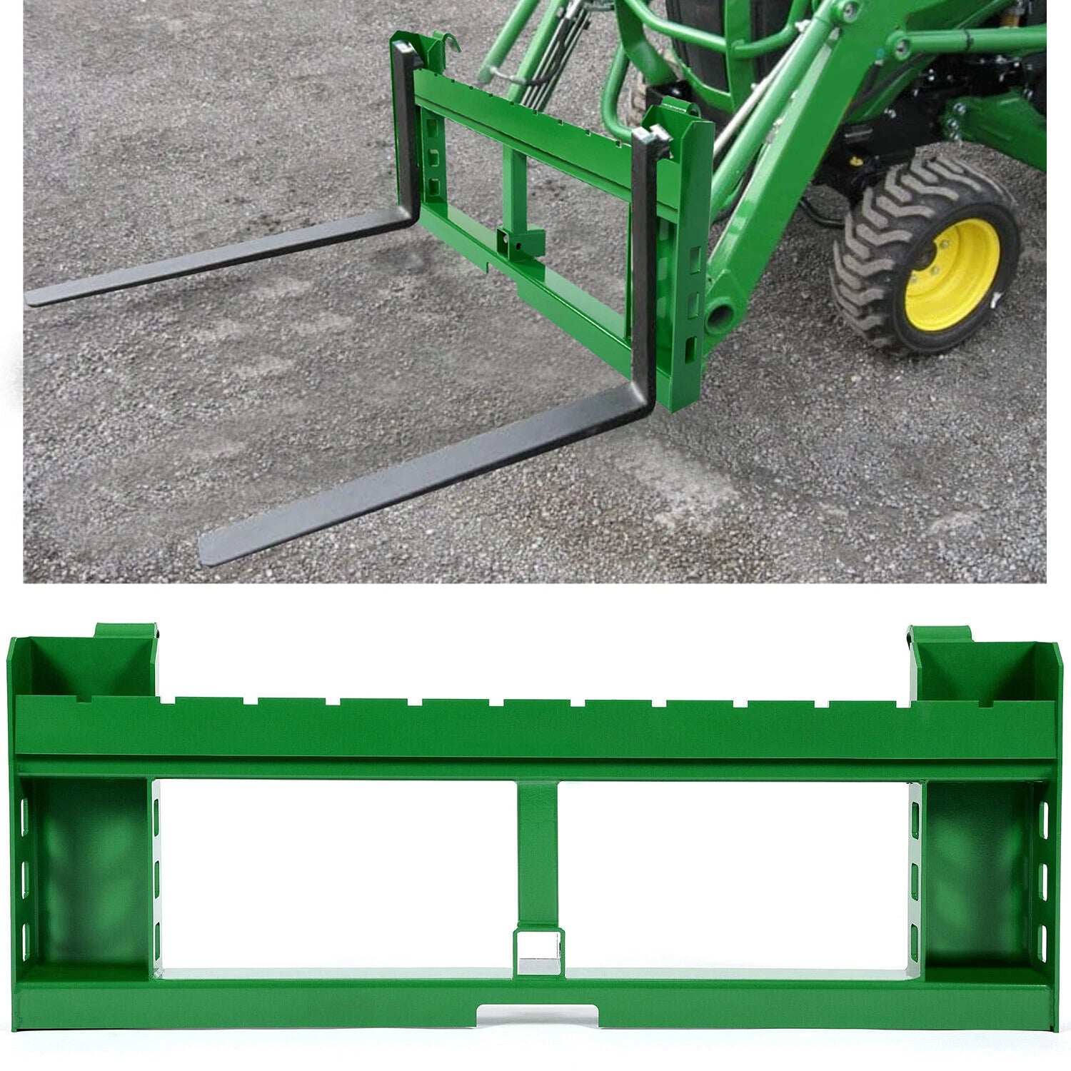 Pallet Fork Frame for John Deere Skid Steer Loader (4000lbs, Quick Tach)