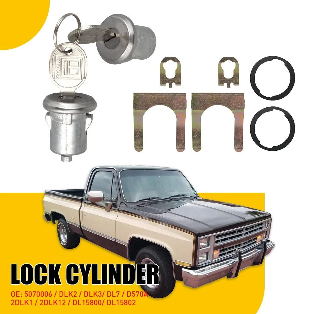 2 Door Lock Cylinders for Chevy GMC Truck SUV Oldsmobile