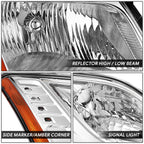 Right Chrome Housing Headlight Lamp for Nissan Sentra (2010–2012)