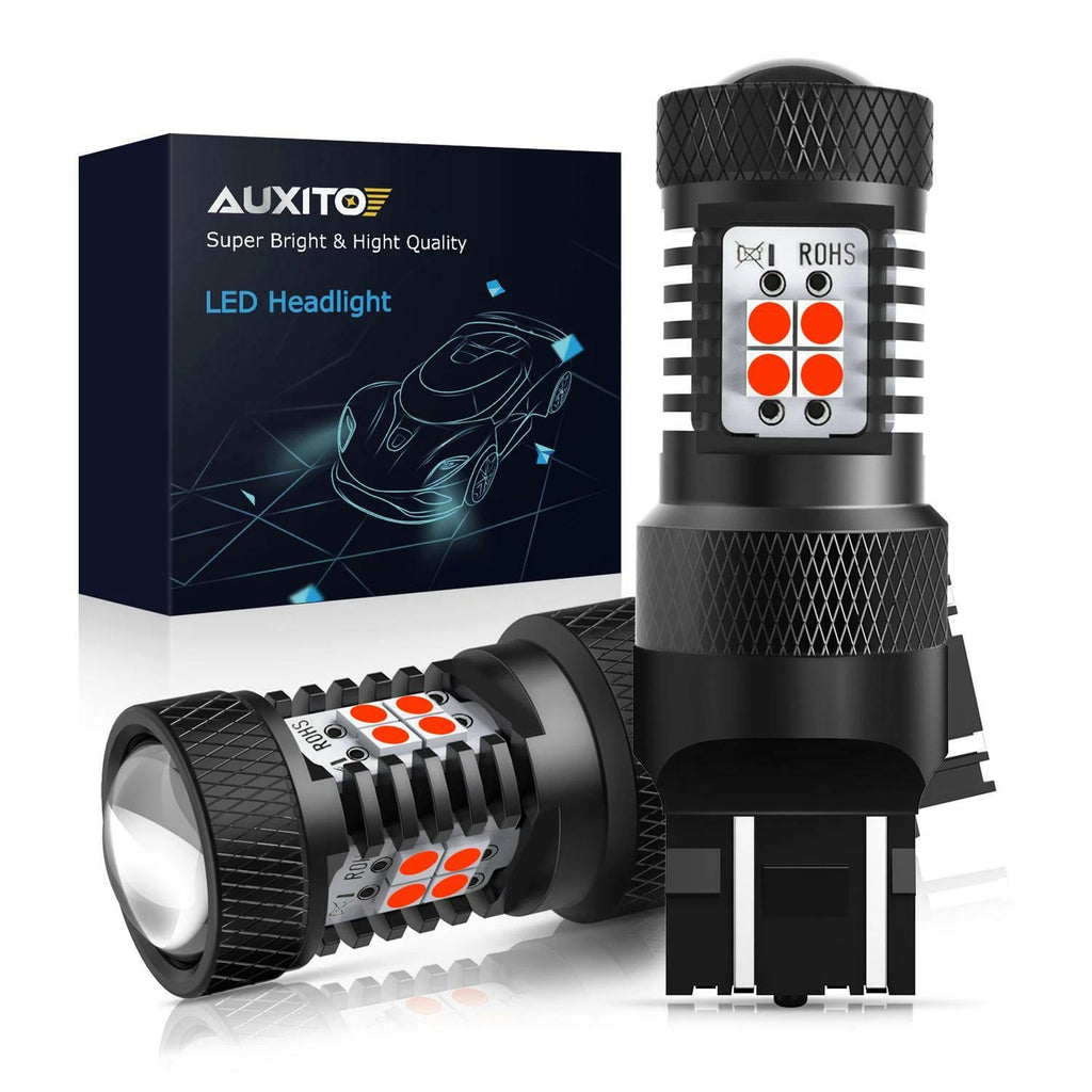 2X Red LED Turn Signal Bulbs for AUXITO (7443 7444)
